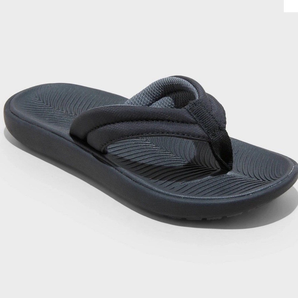 Kids Sterling Black Flip Flops-All in Motion